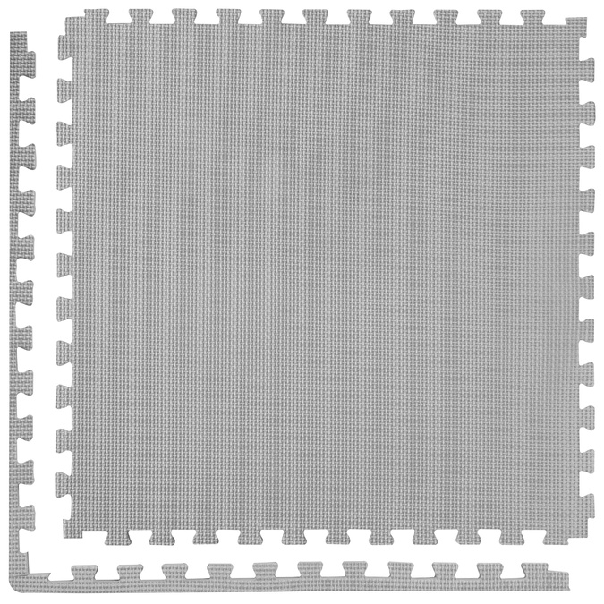 Mata piankowa puzzle 2cm (60x60cm) - Szaro - Niebieski