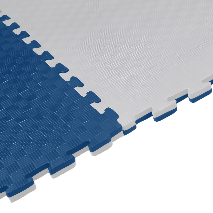 Foam floor puzzle mat PRO 2cm (100x100cm) - White - Navy Blue