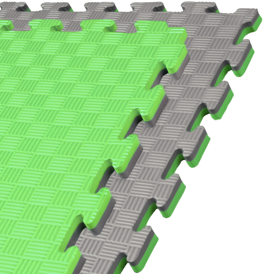 Foam floor puzzle mat PRO 2cm (100x100cm) - Grey - Green