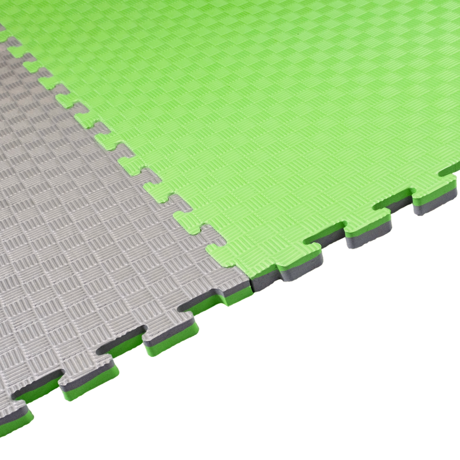 Foam floor puzzle mat PRO 2cm (100x100cm) - Grey - Green