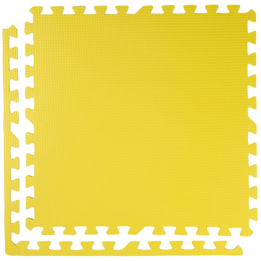 Foam floor puzzle mat 1cm (60x60cm) - Yellow